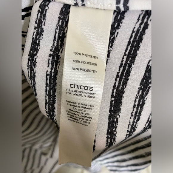 Chico’s Chyna Dual Striped Top - Picture 7 of 8